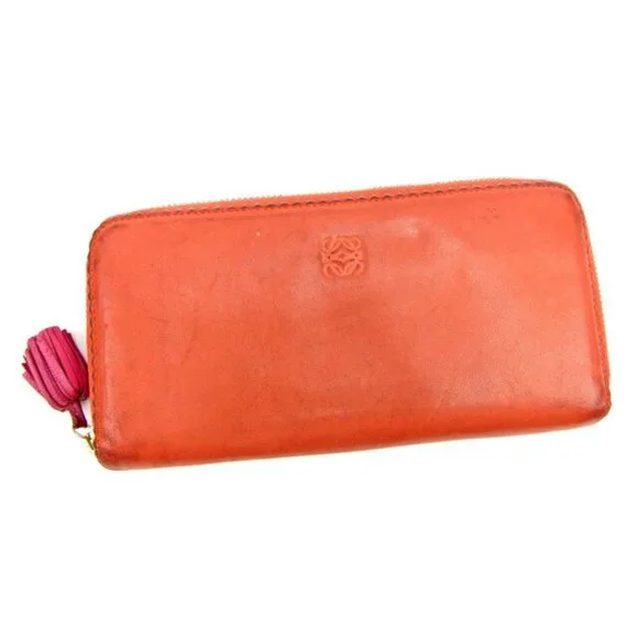 Loewe Wallet Purse Monogram Mini Agenda Red Woman unisex Authentic Used Y6596 - Picture 6 of 6